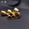 Tazón de pipa de cobre puro Accesorios tradicionales para fumar Latón Bolsa tradicional para tabaco seco Pipa de boca ancha DIY