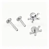 Pendientes de Aleación de Titanio Más Vendidos Transfronterizos, Tachuelas para Labios, Tachuelas para Cartílago de la Oreja, Accesorios de Repuesto para la Cabeza de Joyería para Piercings en Varias Formas de Animales y Plantas