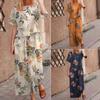 Ropa Nueva Transfronteriza para Mujer Amazon TEMU Estampado Algodón y Lino Posición Flor Manga Corta Casual Traje de Pantalón Largo hasta el Tobillo