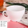 Taza de café de cerámica creativa de estilo europeo, ideal para té con leche blanco puro y platillo, logotipo personalizable para cafetería de hotel.