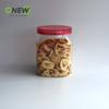 Bote cuadrado para snacks de 1350ml Bote para galletas Bote sellado de plástico transparente con tapa de cristal Bote para alimentos Cubo de plástico de almacenamiento