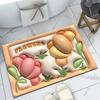 Alfombra de barro de diatomeas suave con expansión visual 3D a simple vista para baño, absorción de agua, secado rápido, antideslizante, felpudo doméstico, alfombra