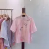 Camiseta de Verano con Botón de Rana, Solapa Oblicua, Imitación de Ramio, Estilo Chino Nuevo, Top 2026, Nueva Llegada, Camiseta Bordada de Manga Corta, Talla Única para Mujer