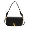 Bolsa Pequena Quadrada Retrô Francesa de Axila, Bolsa Transversal de Ombro Único de Moda High-End 2025 Nova Fivela de Fecho Elegante Bolsa Baguete