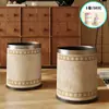 Papelera de Cuero Vintage Estilo Francés con Pedal y Tapa, Doble Capa, Estilo Minimalista, Alto Valor Estético, con Cubo Interior, Tamaño Pequeño, con Tapa