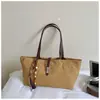 Bolsa de lona grande para mujer, nueva colección otoño 2026, elegante, ligera y chic, adecuada para ir al trabajo, se puede llevar como bolso de hombro o bolso de mano