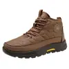 Zapatos de Algodón para Hombre de Caña Alta para Exteriores, Nuevos de Invierno 2026, Forrados de Felpa y Engrosados, Cómodos, Elegantes, Versátiles, Zapatos de Papá