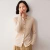 Gola Polo Cashmere Cardigan Camisa Quente Top Feminino Outono e Inverno Novo Elegante Lapela Suéter Outwear Malha Bottoming