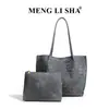 Bolsa Nueva de Mano Tejida Mate para Otoño e Invierno Bolsa Tote Grande de Hombro Único y Bajo el Brazo Estilo Retro Satchel Bolsa para Suegra