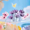Hermoso Día Pegatinas para Mascotas Serie Pintura de Flores Tema Floral Material para Manual de Paisajismo Pegatinas 15 Piezas