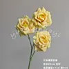 3 Rosas de Copo de Nieve para Decoración de Boda, Flores Artificiales Transfronterizas, Arreglo Floral para Salón de Bodas, Arreglo en Cascada de Flores Falsas de Rosa, Hecho a Mano