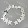Centro Comercial de Accesorios para Bodas Hotel Decoración de Bodas Cadena de Lentejuelas Estrella de Cinco Puntas Láser Dorada y Plateada Cortina Colgante