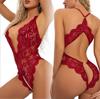 Ropa Interior Sexual Europea y Americana Sin Quitar Tease Entrepierna Abierta Ligeramente Gorda Pasión de Alta Gama Encanto de Medianoche Encaje Perspectiva Pijamas Sexys