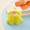 Nova Boneca de Pelúcia Monstro de Cabelo Longo com Monóculo Cor Dopamina Acessórios de Roupa Cartoon Lenço Bolsa Decoração DIY