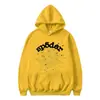 Moletom com Capuz Estilo Americano Doce-Frio Estampa de Teia de Aranha Estrela, Unissex Solto Peso Pesado High Street, Em Estoque para Atacado Transfronteiriço