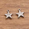 6 Tipos de Acessórios para Joias em Aço Inoxidável 304, Galvanoplastia com Ouro Real em Forno, Pingente Estrela da Lua Estrela de Cinco Pontas com Charme Natural