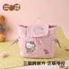 Autorización Oficial de Sanrio Mochila Hello Kitty Lunares Rosas Estilo Princesa Gran Capacidad Bolsa Escolar para Estudiantes