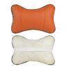 Reposacabezas interior de coche almohada vino tinto coche cuero mate reposacabezas hueso Universal Cuatro Estaciones cómoda almohada para el cuello de coche
