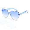 Gafas de sol transparentes de gelatina color amor, gafas de sol sin montura con forma de corazón para hombres y mujeres, gafas de sol con forma de corazón de melocotón, gafas de sol transfronterizas europeas y americanas
