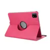Adequado para o Novo Xiaomi Tablet 7 com Capa Protetora Rotativa Padrão Lichia, Capa de Couro Rotatória 360 Graus com Modo de Sono Padrão Lichia para Xiaomi 7
