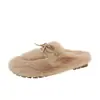 Mocasines planos, forrados de felpa, zapatos de exterior para mujer, nuevos estilos otoño/invierno, zapatos sin cordones, versátiles y cómodos, zapatos de abuela