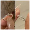 Hakunamatata Sueño Despreocupado Se Hace Realidad Anillo de Cola Retro Teñido de Negro Anillo para Dedo Meñique Elegante y de Alta Gama