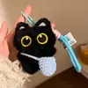 Gato Negro de Ojos Grandes Chirriante Peluche Colgante Llavero de Pareja Bolso Ropa Joker Muñeco Accesorios Mayoreo