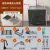 Gabinete de Fregadero Antibacteriano Lavabo de Acero Inoxidable Cocina Hogar Lavabo Individual Juego Completo Gabinete Integrado Gabinete de Pie