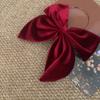 Horquilla de lazo grande de terciopelo de alta calidad estilo coreano para mujer, clip para flequillo, tocado, accesorios para el cabello, tocado, clip lateral para niña, clip superior