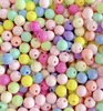 Acrílico Macaron Cor Sólida Contas Redondas Contas Soltas DIY Pulseira de Miçangas Feita à Mão Materiais para Fazer Colar Acessórios de Joia