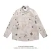 Camisa suelta de manga larga con estampado de jacquard de mariposas transfronterizo para hombre y mujer, diseño original con borlas tridimensionales
