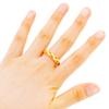 Anillo Transfronterizo Nueva Moda Europea y Americana Moneda Europea Oro Arena Calado Cuatro Anillos en Forma de Corazón Bañado en Hoja de Oro de 24k