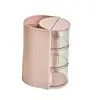 Caja de Almacenamiento Giratoria a Prueba de Polvo para Polvera de Escritorio Estante de Almacenamiento para Tocador Tubo de Almacenamiento para Esponjas de Maquillaje Almohadillas Labiales Pinceles de Maquillaje