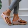 Chanclas de tacón alto con plataforma para mujer, de gran tamaño, de comercio exterior, novedad de verano 2022, sandalias transfronterizas de AliExpress.