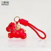 Nuevo Llavero de Cuero Zodiaco Caballo, Mascota Linda de Dibujos Animados Estilo Chino, Colgante de Bolso de Cuero Año del Caballo, Pequeño Regalo