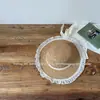 2026 Nuevo Estilo Sombrero de Paja Tejida con Protección Solar para Vacaciones en la Playa para Niños Sombrilla de Paja con Borde de Encaje de Verano Sombrero de Pescador Venta al por Mayor