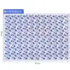 Papel de flor de color bajo vidriado para cerámica Jingdezhen calcomanías azul y blanco patrón de flor y pájaro auspicioso zodíaco calcomanías bajo vidriado de alta temperatura en blanco