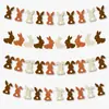 Fiesta de Conejitos de Pascua Transfronteriza Decorativa Fieltro Macarrón Bola de Pelo Banner de Conejito Flor de Tirar Zanahoria