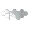 Adesivo de parede espelhado acrílico hexagonal autoadesivo adesivo de parede com moldura hexagonal em favo de mel adesivo de espelho hexagonal
