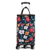 Carrito pequeño para la compra del hogar rueda universal carrito de compras portátil bolso de mano bolsa de compras de papel de aluminio aislante bolsa con ruedas venta al por mayor
