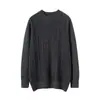 Novo Suéter Masculino de Lã Pura Outono e Inverno Gola Alta Meia Espessado Tricô Cashmere Solto Casual Suéter Jacquard Interno