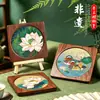 Kit de Materiales para Posavasos de Esmalte Cloisonné Adorno de Pintura Hecho a Mano DIY Actividad de Calentamiento para Salón Regalo