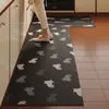Alfombra de Cocina Estilo Dibujos Animados Absorbente de Agua y Resistente a la Suciedad Suave Alfombra de Piso de Barro Diatomeas Separación de Seco y Húmedo para el Hogar Felpudo Antideslizante para Cabello