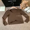 Fotos Reales de Camisetas Interiores de Lana de Manga Larga Reductoras de Edad para Mujer en Otoño e Invierno, Tops Elegantes y que Hacen Lucir Delgada, Blanco Talla Única