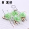 Venta al por mayor colorida bola de cristal transparente de estrella diy hecho a mano aretes de botón material para joyería de oreja