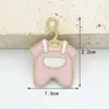 Colgantes de Joyería Esmaltada de Aleación Lindos Dibujos Animados Ropa de Bebé Biberón Pie de Bebé Accesorios para Pulsera Collar Colgante