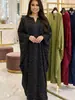 Vestido Longo Solto Yiduo Novo Estilo com Pedrarias, Decote V, Manga Morcego Elegante Plus Size 26192