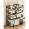 Estante de Almacenamiento de Libros de Escritorio Librero Multicapa de Escritorio para Oficina Estantería Pequeña Almacenamiento Simple de Ventana Saliente Gabinete Pequeño