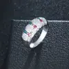 Anillo de Cobre con Incrustaciones de Circonita Nuevo Más Vendido de Temu Moda Femenina Europea y Americana Joyería de Circonita con Piedras de Colores Accesorio para la Mano
