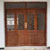 Puertas y ventanas de estilo antiguo chino de talla de madera de Dongyang, puertas y ventanas de celosía de madera maciza, puertas de madera de templo, celosías de ventana de flores, mamparas, puertas de madera tallada
